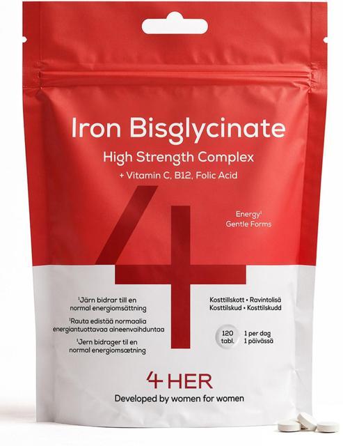 4HER Iron Bisglycinate med folsyra 120 tabletter product image