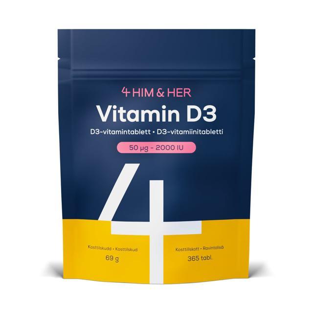 4Him & Her Vitamin D3 2000 IE / 50 µg 365 st product image