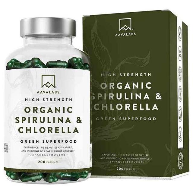AAVALABS Spirulina & Chlorella Komplex vegan Kaps. product image