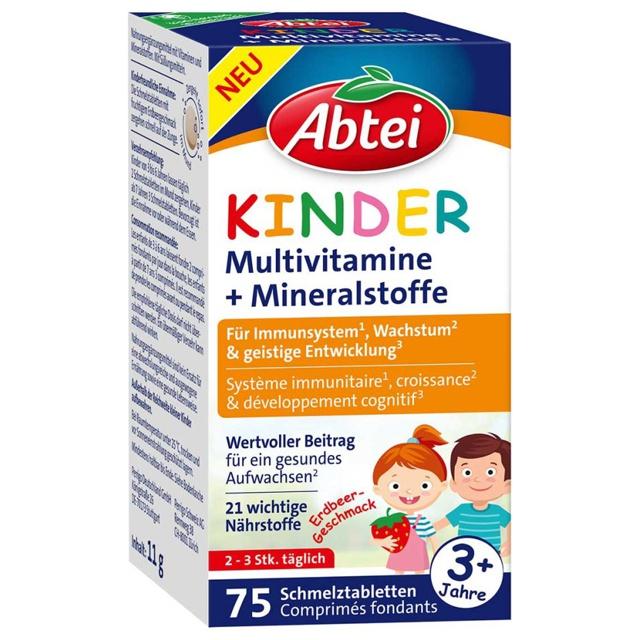 Abtei KINDER Multivitamine + Mineralstoffe Schmelztabletten product image