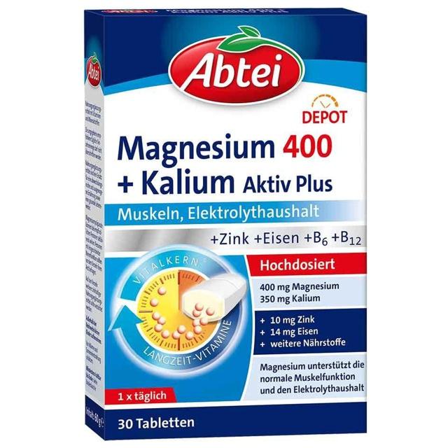 Abtei Magnesium 400 + Kalium 30 St Tabletten product image