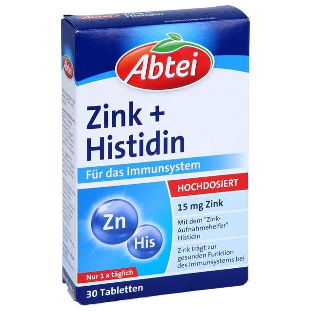 Abtei Zink + Histidin 30 St Tabletten product image