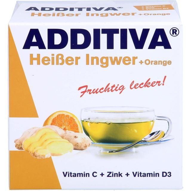 ADDITIVA heißer Ingwer+Orange Pulver Sachets product image