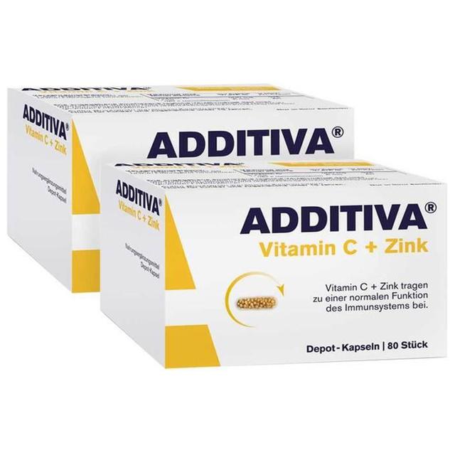 Additiva Vitamin C + Zink Depotkapseln, 2x80 St Kapseln product image
