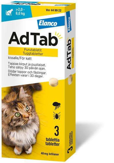 AdTab 48 mg tuggtabletter för katt_2–8 kg product image