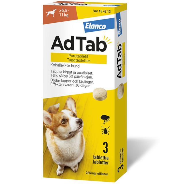 AdTab tuggtabletter 225 mg Tuggtabletter för hund (> 5,5–11 kg) product image