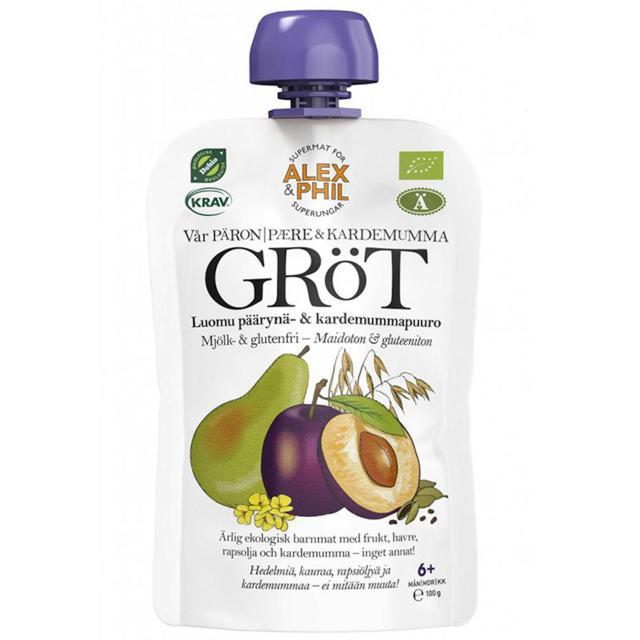 Alex&Phil Gröt med Päron Plommon Kardemumma 6M 100 g product image