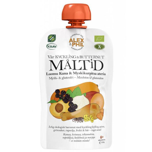 Alex&Phil Måltid med Kyckling, Butternut, Aprikos & Svarta Vinbär 6M 120 g product image