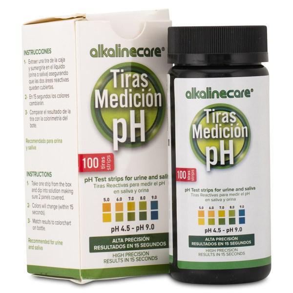AlkalineCare pH Test Stripes Mätremsor pH-värdet i urin och saliv 100 st product image