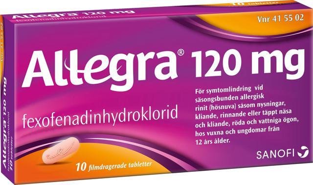 Allegra, filmdragerad tablett 120 mg STADA Nordic ApS, 10 st product image