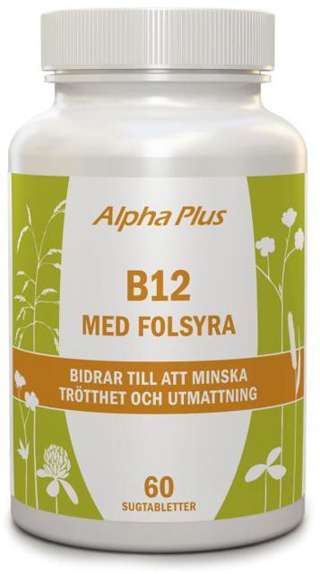 Alpha Plus B12 med Folsyra 60 tabletter product image