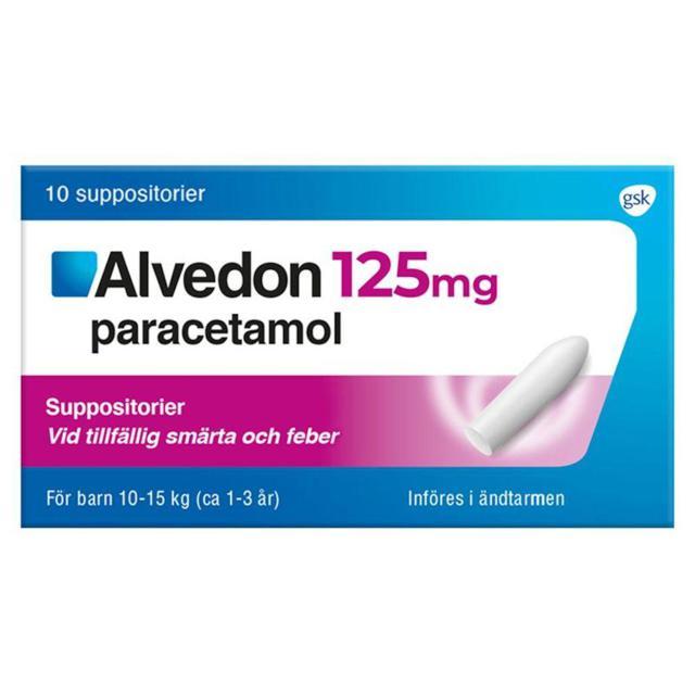 Alvedon, suppositorium 125 mg, 10 st product image
