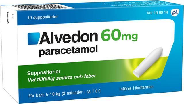 Alvedon, suppositorium 60 mg, 10 st product image