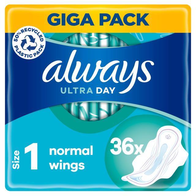 Always Ultra Bindor Normal (Storlek 1) med vingar 36 st product image