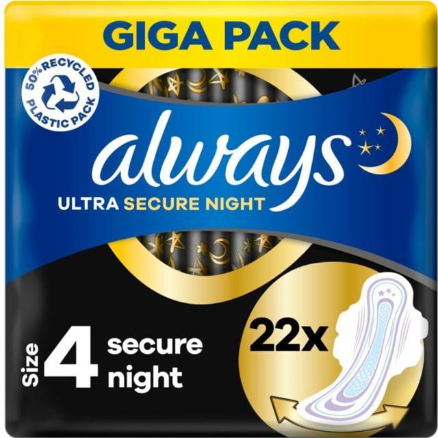 Always Ultra Secure Night Storlek 4 Bindor med vingar 22 st product image