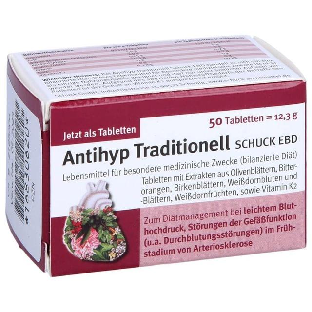 Antihyp Traditionell Schuck ebd Tabletten, 50 St Tabletten product image