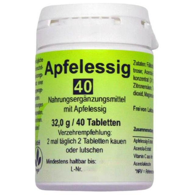 Apfelessig Tabletten, 40 St Tabletten product image