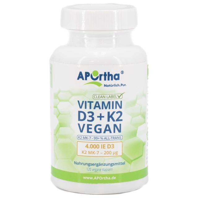 APORTHA D3 4.000 I.E.+K2 MK-7 Cyclo 200 μg veg.Kps product image