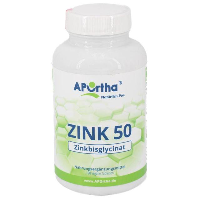 APORTHA Zink 50 Zinkbisglycinat vegan Tabletten product image