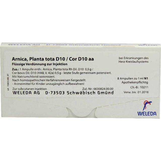 ARNICA PLANTA tota D 10/Cor D 10 aa Ampullen product image