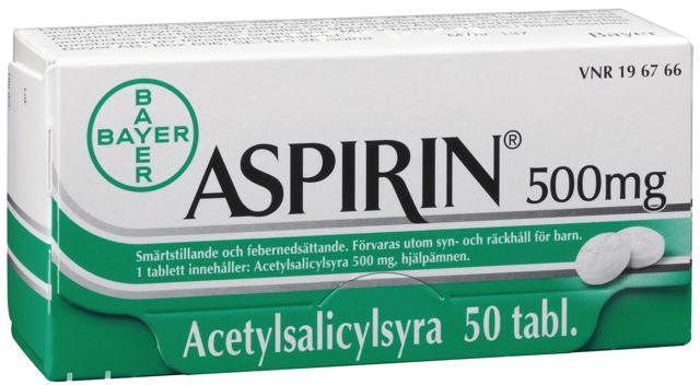 Aspirin, tablett 500 mg 50 st product image
