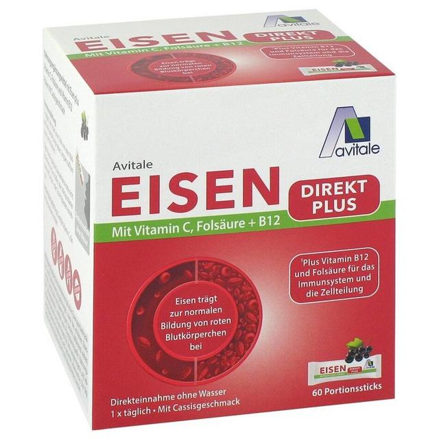 EISEN DIREKT plus Vitamin C+Folsäure+B12 Pulver product image