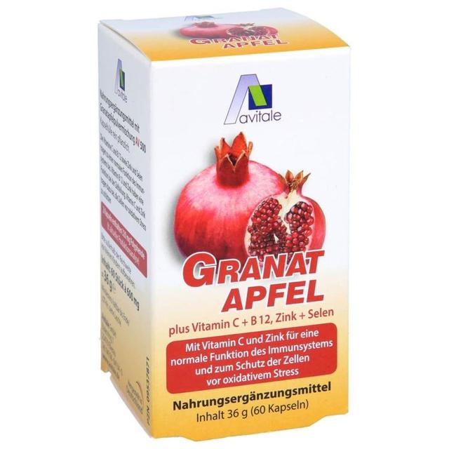 GRANATAPFEL 500 mg plus Vit.C+B12+Zink+Selen Kaps. product image
