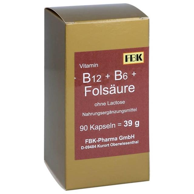 B12+B6+Folsäure ohne Lactose Kapseln product image