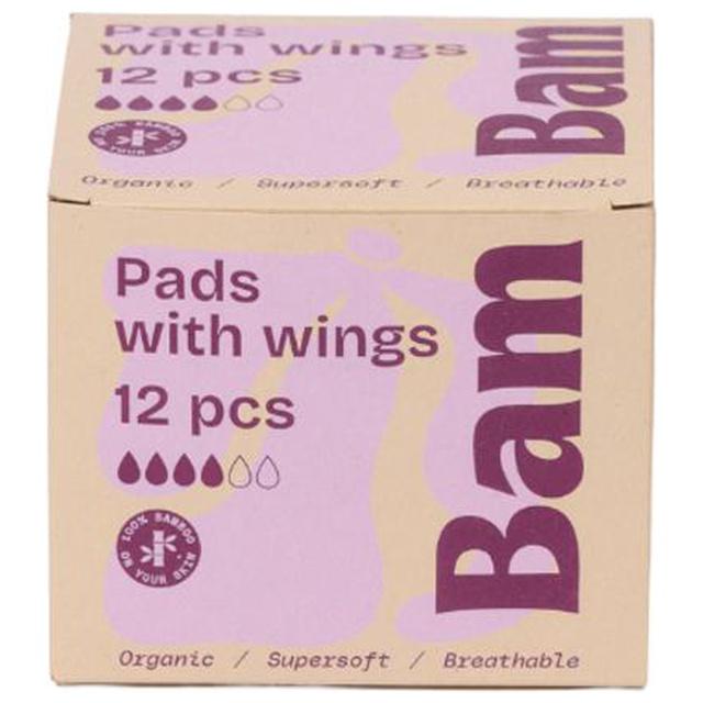 BAM Organic Bamboo Period Pads, 12 st product image