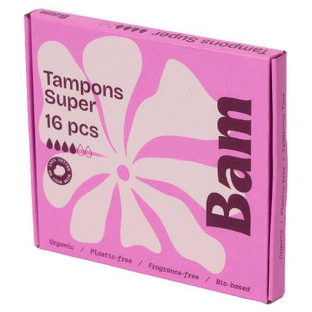 BAM Organic Cotton Tampons Super 16 st product image