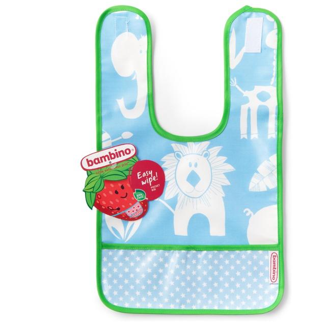 Bambino Easy Wipe Bib Blue product image