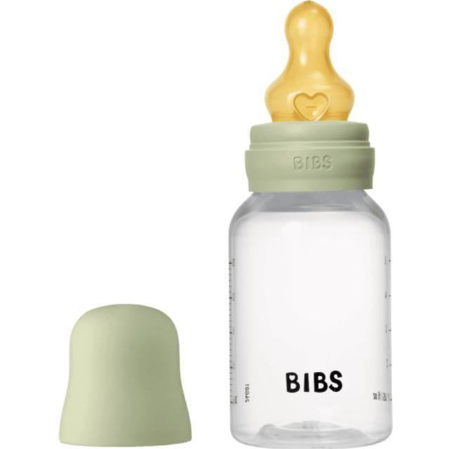 BIBS Baby Bottle Round Latex 150 ml Slow Flow Sage product image