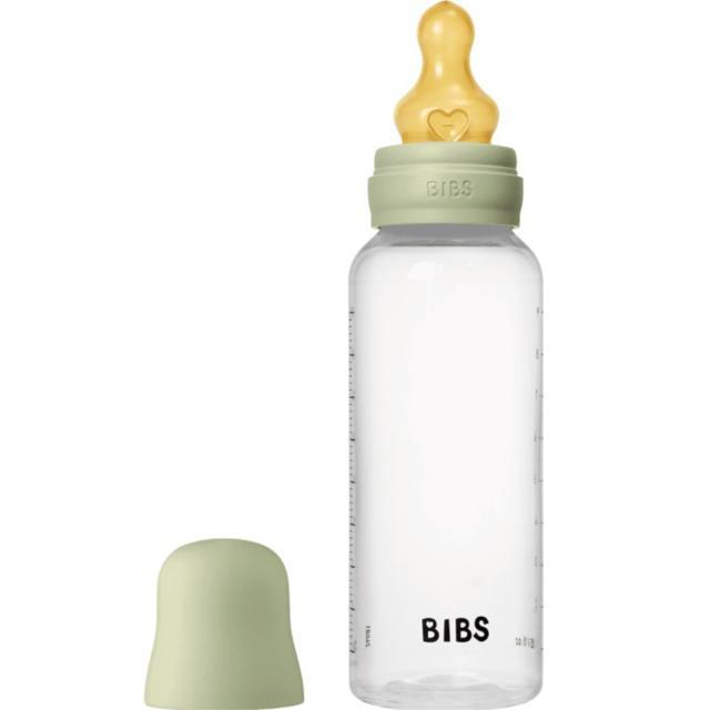 BIBS Baby Bottle Round Latex Medium Flow Sage 270 ml 1-pack product image