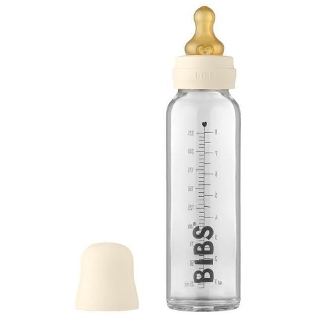 BIBS Baby Glass Bottle Complete Set Latex Ivory 225 ml product image