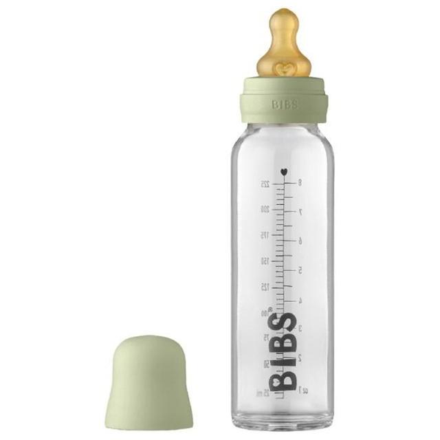 BIBS Baby Glass Bottle Complete Set Latex Sage 225 ml product image