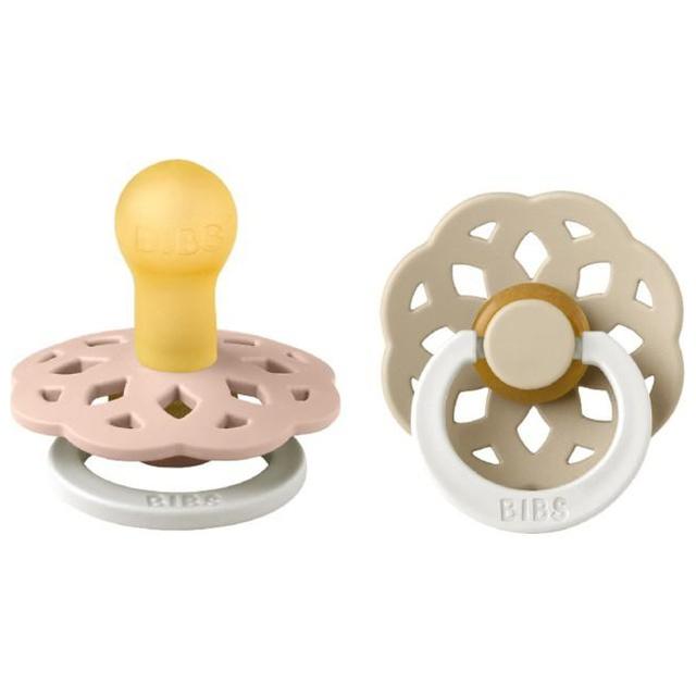 BIBS Pacifier Boheme 2 PACK Latex Size 1 Blush GLOW/Vanilla GLOW Nappar 2 st product image