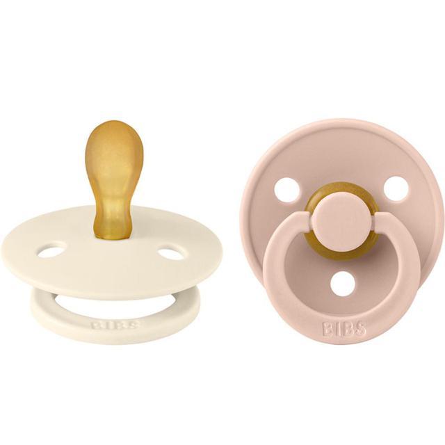 BIBS Pacifier Colour Latex Symmetrical Ivory/Blush Size 1 2 st product image
