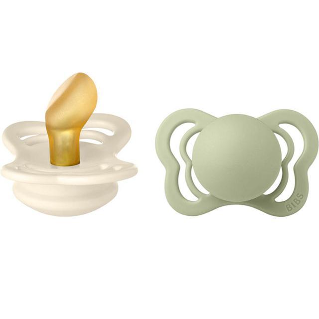 BIBS Couture 2-pack Latex Size 1 Ivory/Sage product image