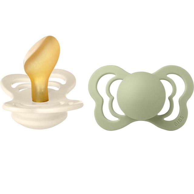 BIBS Couture 2-pack Latex Size 2 Ivory/Sage product image