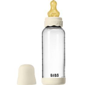 BIBS Glass Boheme Baby Bottle Round Latex 240 ml Medium Flow Ivory product image