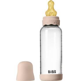 BIBS Glass Boheme Baby Bottle Round Latex 240 ml Medium Flow Blush product image