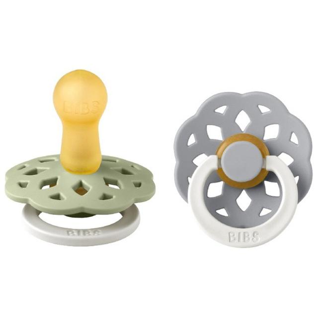 BIBS Pacifier Boheme Latex stl2 Sage GLOW/Cloud GLOW, 2 st product image