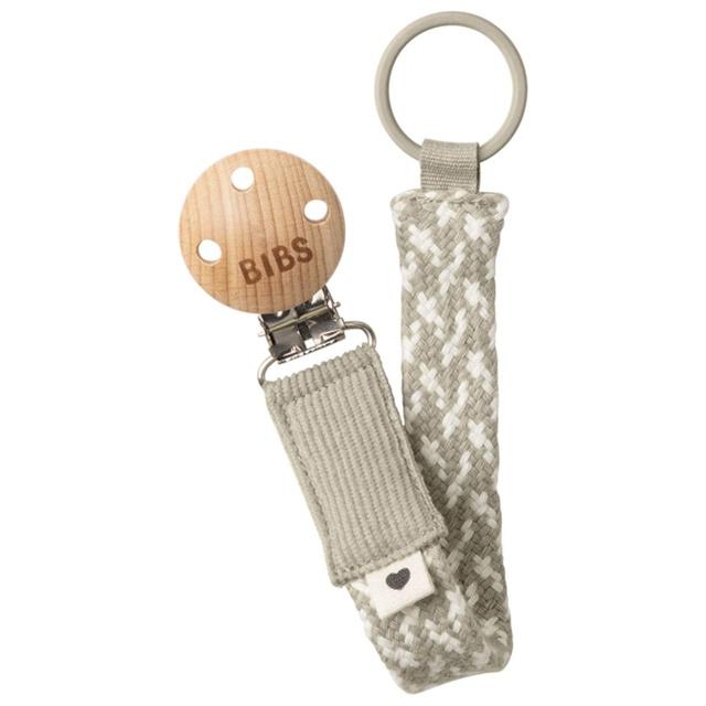 BIBS Pacifier Clip Braided Sand/Ivory product image