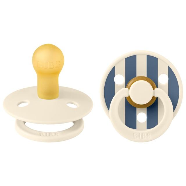 BIBS Pacifier Studio Colour 2-pack Pin Latex Size 1 Ivory Steel Blue Mix product image