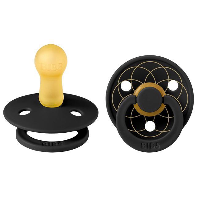 BIBS Pacifier Studio Colour Layl Latex Size 2 Black Gold 2-pack product image