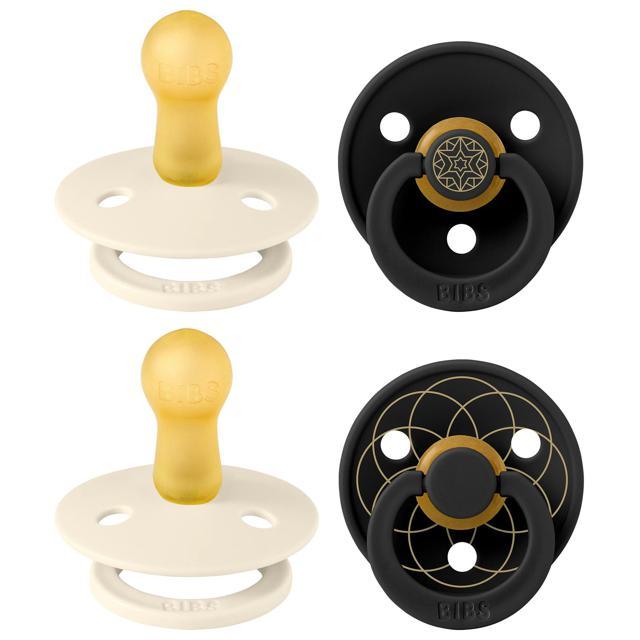 BIBS Studio Colour Noor & Layl Latex Size 2 Ivory Gold Black Gold 4-pack product image