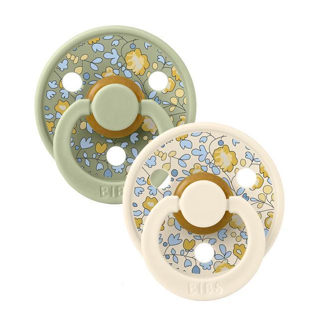 BIBS x Liberty Pacifier Colour 2 PACK Eloise Latex Size 2 Sage Mix Nappar 2 st product image