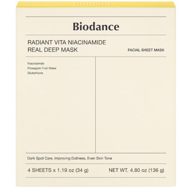 Biodance Radiant Vita Niacinamide Real Deep Mask 4-pack product image