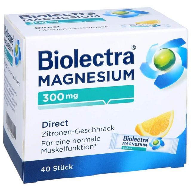 BIOLECTRA Magnesium 300 mg Direct Zitrone Sticks product image