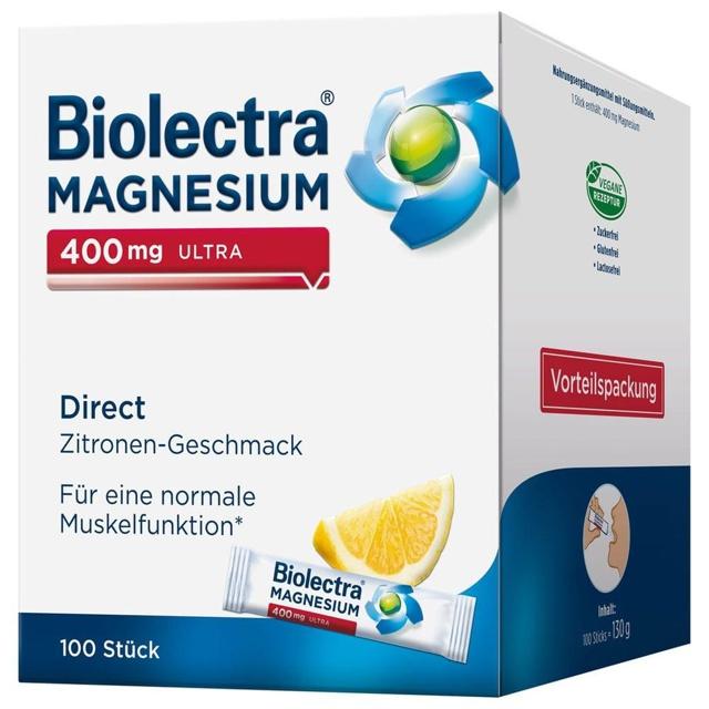 Biolectra Magnesium 400 mg ultra Direct Zitrone, 100 St Pellets product image
